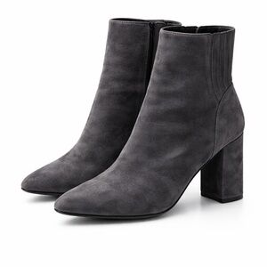 Aquatalia Gray Suede Heeled Boots